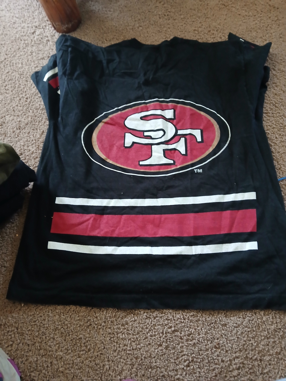 San Francisco 49ers Black Graphic Tee with Team Logo